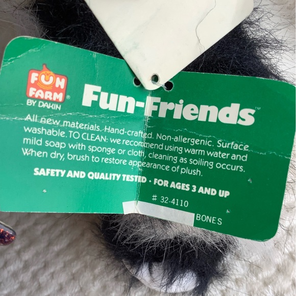 Vintage 1985 DAKIN Fun Farm Plush Bones Shaggy Dog Stuffed Animal w Tags - Picture 5 of 8